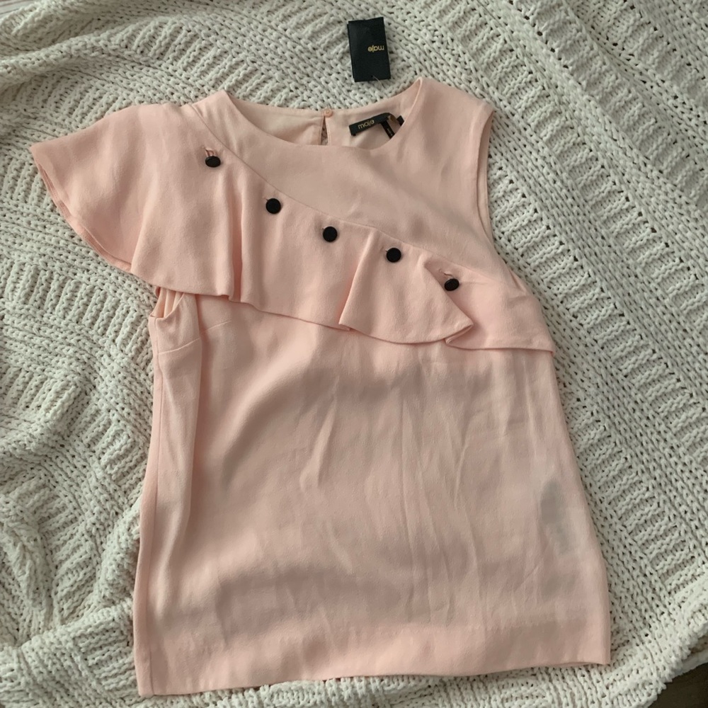 Maje Lorena Ruffle Top - Picture 2 of 5